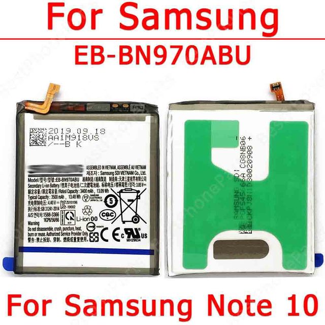 For Samsung Galaxy Note 10 N970 4G 5G Battery 3500 mAh Original